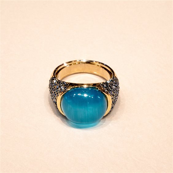 Anillo Lucos Mujer in Plata Quarzo ES 843.AZZURRO - ES 843.AZZURRO